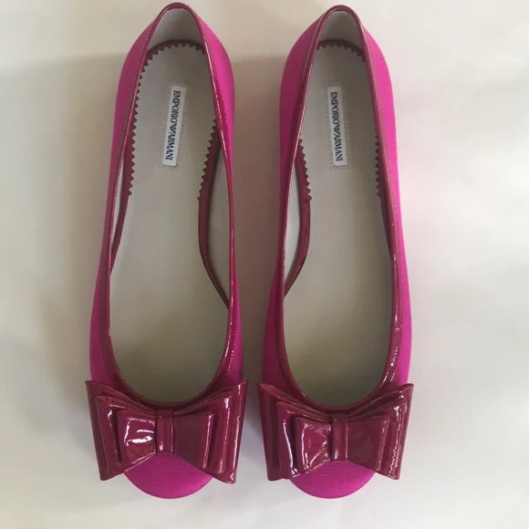 Emporio Armani Bow Flats - Picture 2 of 7